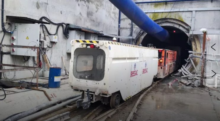 French Electric Train and Illegal Occupiers’ Hydrotunnel